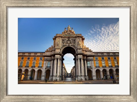 Framed Portugal, Lisbon, Rua Augusta, Commerce Square, Arched Entry Print