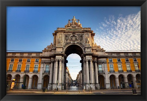 Framed Portugal, Lisbon, Rua Augusta, Commerce Square, Arched Entry Print