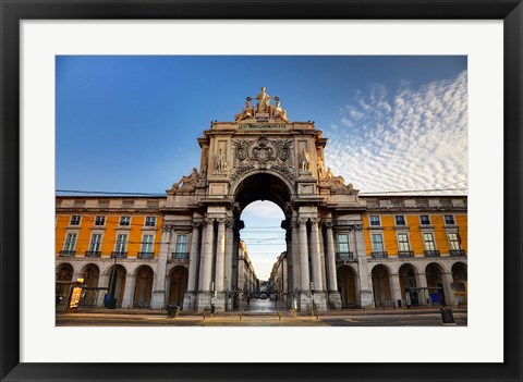 Framed Portugal, Lisbon, Rua Augusta, Commerce Square, Arched Entry Print