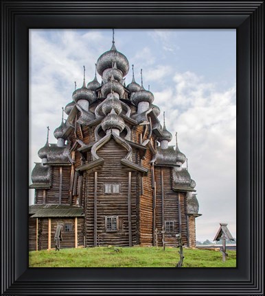 Framed Kizhi Pogost Wooden Church In Lake Onega Karelia Russia Print