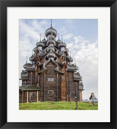 Framed Kizhi Pogost Wooden Church In Lake Onega Karelia Russia Print