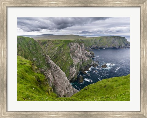Framed Hermaness National Nature Reserve On Unst Island Shetland Islands Print