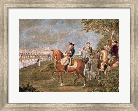 Framed Parade Of The Troops Before Frederick II Print