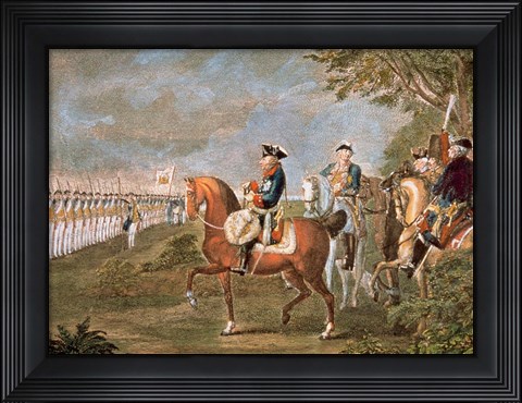 Framed Parade Of The Troops Before Frederick II Print
