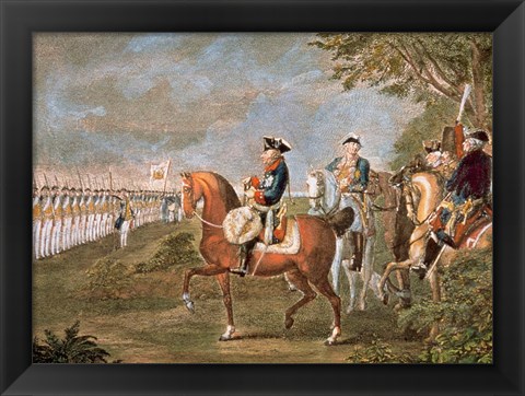 Framed Parade Of The Troops Before Frederick II Print