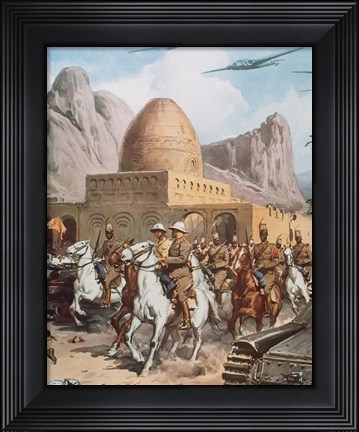 Framed Second World War Entry Of Italian Troops In Cassalla (1940) Print