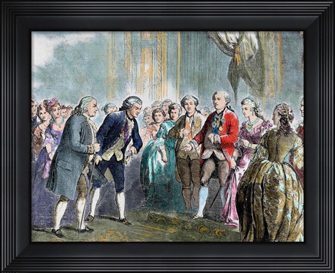Framed Benjamin Franklin (1706-1790) Print