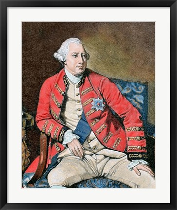 Framed George Iii (London, 1738-Windsor, 1820) Print