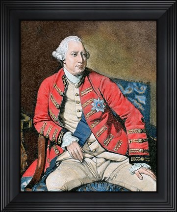 Framed George Iii (London, 1738-Windsor, 1820) Print
