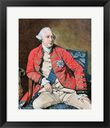 Framed George Iii (London, 1738-Windsor, 1820) Print