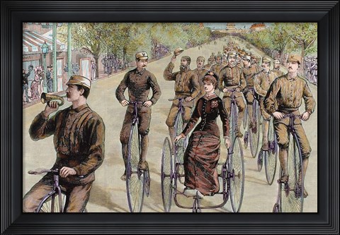 Framed American League Cycles In Pennsylvania Avenue Mid May 1884 Washington Print