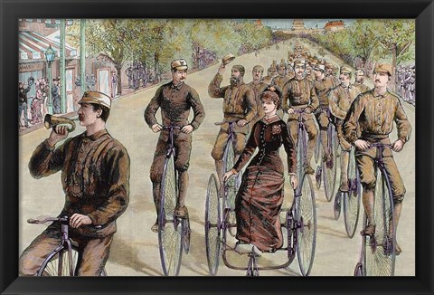 Framed American League Cycles In Pennsylvania Avenue Mid May 1884 Washington Print