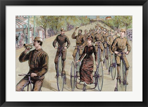 Framed American League Cycles In Pennsylvania Avenue Mid May 1884 Washington Print