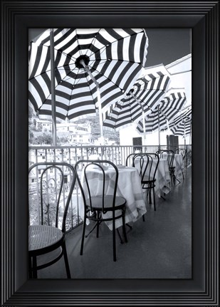 Framed Restaurant In Hillside Town Of Vernazza, Cinque Terre, Italy Print