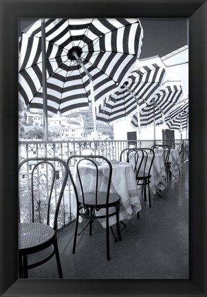 Framed Restaurant In Hillside Town Of Vernazza, Cinque Terre, Italy Print