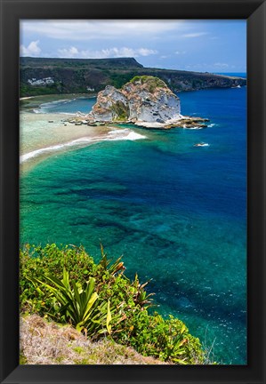 Framed Bird Island Outlook, Saipan, Northern Marianas Print