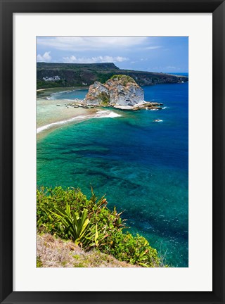 Framed Bird Island Outlook, Saipan, Northern Marianas Print