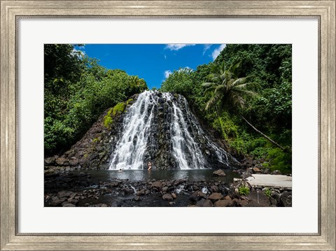 Framed Kepirohi Waterfall, Pohnpei, Micronesia Print