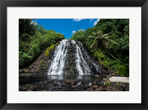 Framed Kepirohi Waterfall, Pohnpei, Micronesia Print