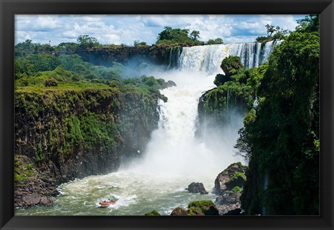 Framed Largest Waterfalls, Foz De Iguazu, Argentina Print