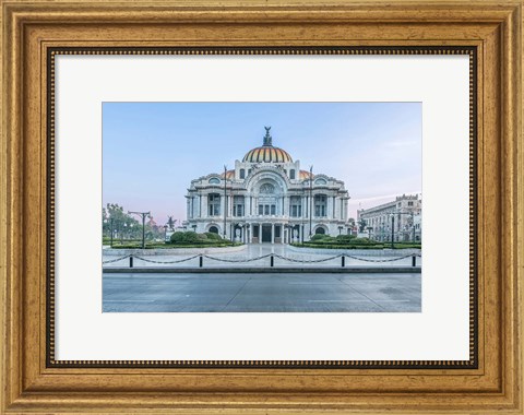Framed Mexico City, Palacio De Bella Artes At Dawn Print