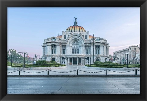 Framed Mexico City, Palacio De Bella Artes At Dawn Print