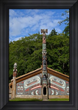 Framed Alaska, Ketchikan, Totem Bight State Historical Park Print