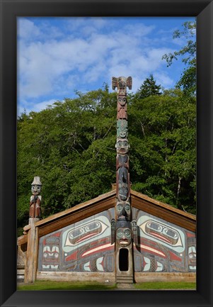 Framed Alaska, Ketchikan, Totem Bight State Historical Park Print