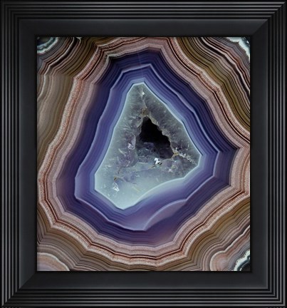 Framed Laguna Banded Agate, Quartzsite, Az Print