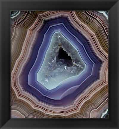 Framed Laguna Banded Agate, Quartzsite, Az Print