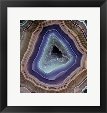 Framed Laguna Banded Agate, Quartzsite, Az Print