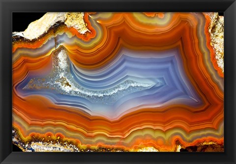 Framed Banded Agate, Quartzsite, Az 1 Print