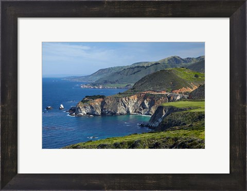 Framed Hurricane Point, Big Sur, Californiam Usa Print