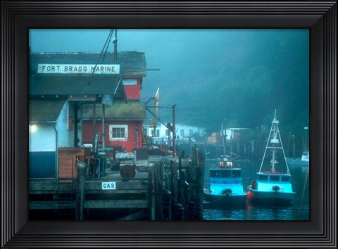 Framed Fort Bragg Fishing Boats Print
