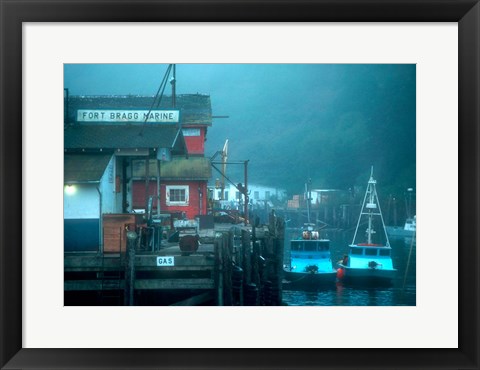 Framed Fort Bragg Fishing Boats Print