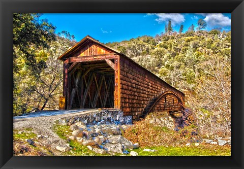 Framed Bridgeport Covered Bridge Penn Valley, California Print