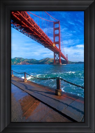 Framed Beneath The Golden Gate Bridge Print