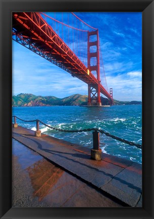 Framed Beneath The Golden Gate Bridge Print