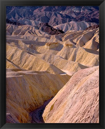 Framed California, Death Valley NP, At Zabriskie Point Print