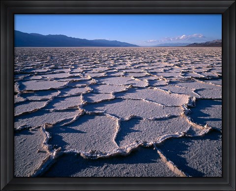 Framed Patternson Floor Of Death Valley National Park, California Print