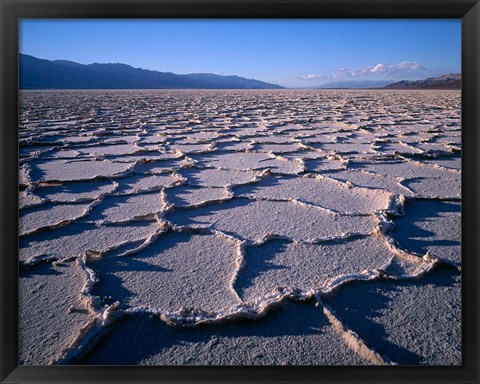 Framed Patternson Floor Of Death Valley National Park, California Print