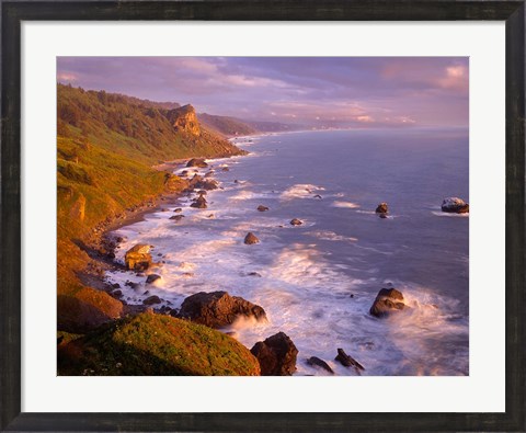 Framed View From High Bluff Overlook To Split Rock, California Print