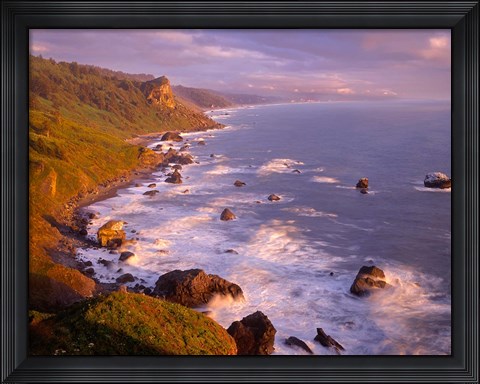 Framed View From High Bluff Overlook To Split Rock, California Print