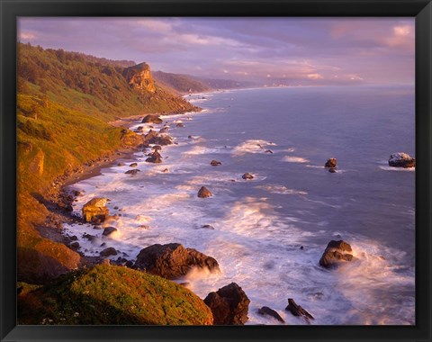 Framed View From High Bluff Overlook To Split Rock, California Print