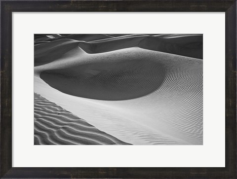 Framed Valley Dunes, California (BW) Print