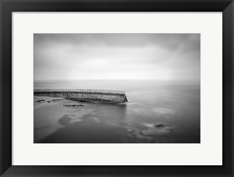 Framed California, La Jolla Children&#39;s Pool (BW) Print