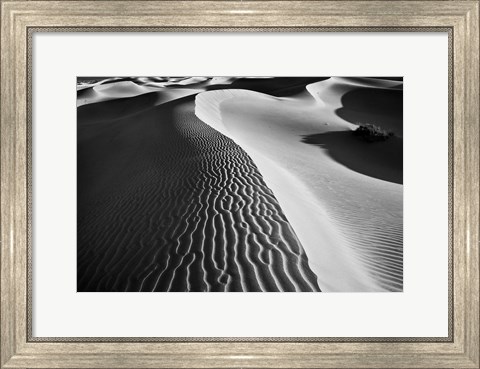Framed Valley Dunes Landscape, California (BW) Print