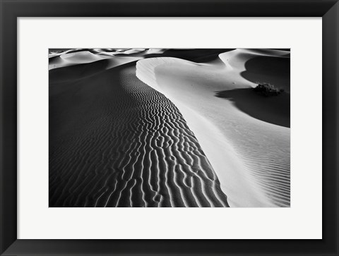 Framed Valley Dunes Landscape, California (BW) Print