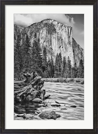 Framed California, Yosemite, El Capitan (BW) Print