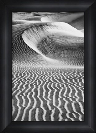 Framed California&#39;s Valley Dunes (BW) Print